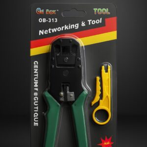 OB-315 Crimping Tool With Wire Stripper All in One Crimp 8P8C Network Cable and Telephone Cable