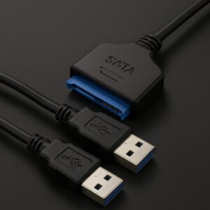 USB 3.0 SATA Cable – Dual USB Power for 2.5"/3.5" SSD & HDD