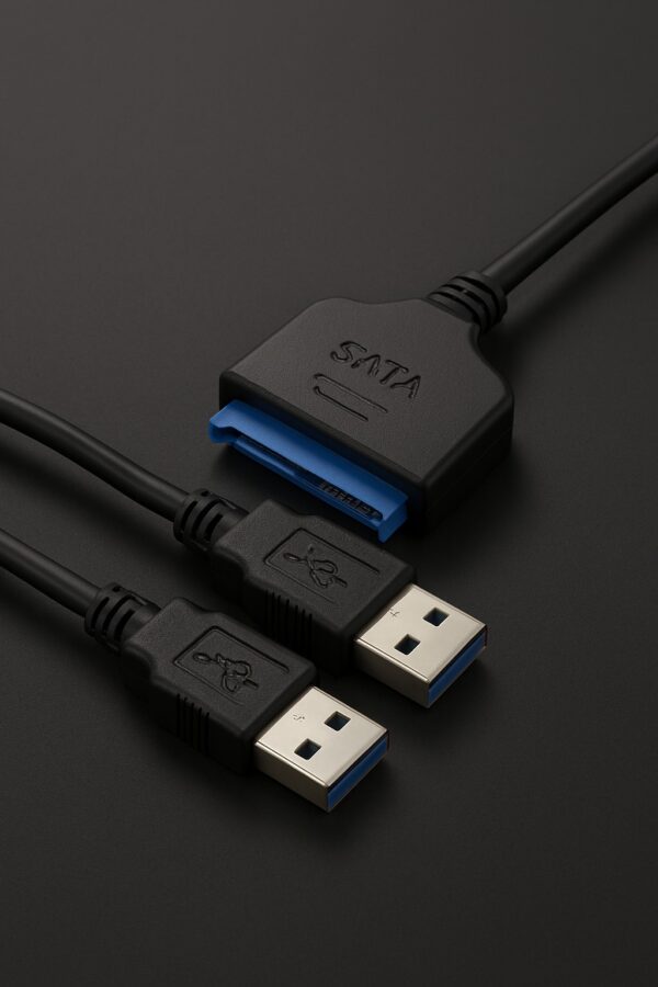 USB 3.0 SATA Cable – Dual USB Power for 2.5"/3.5" SSD & HDD