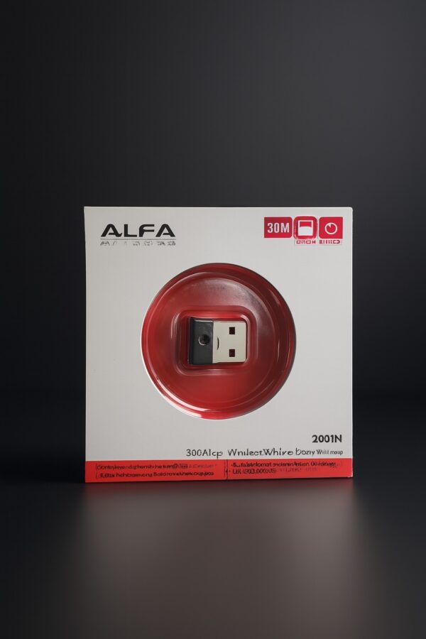 Alfa Red USB WiFi Adapter – High Power Wireless Network Device