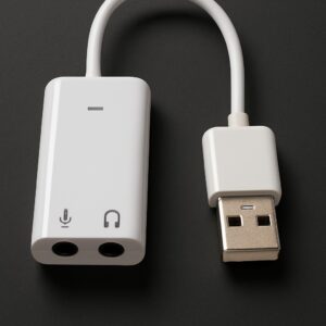USB to 3.5mm Mic & Headphone Jack Audio Adapter