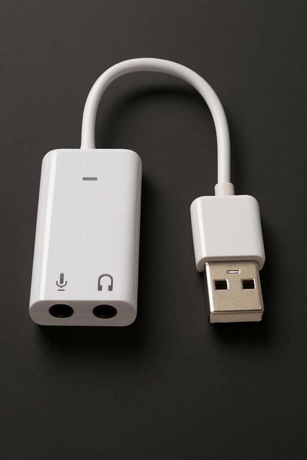 USB to 3.5mm Mic & Headphone Jack Audio Adapter