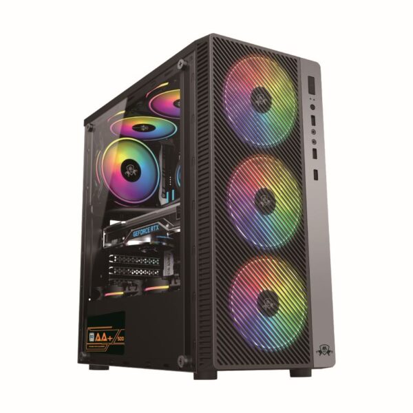 FURY Tempered Glass Gaming Case with RGB lighting and tempered glass panel at ByteBazar. Stylish, durable, and perfect for gaming setups!